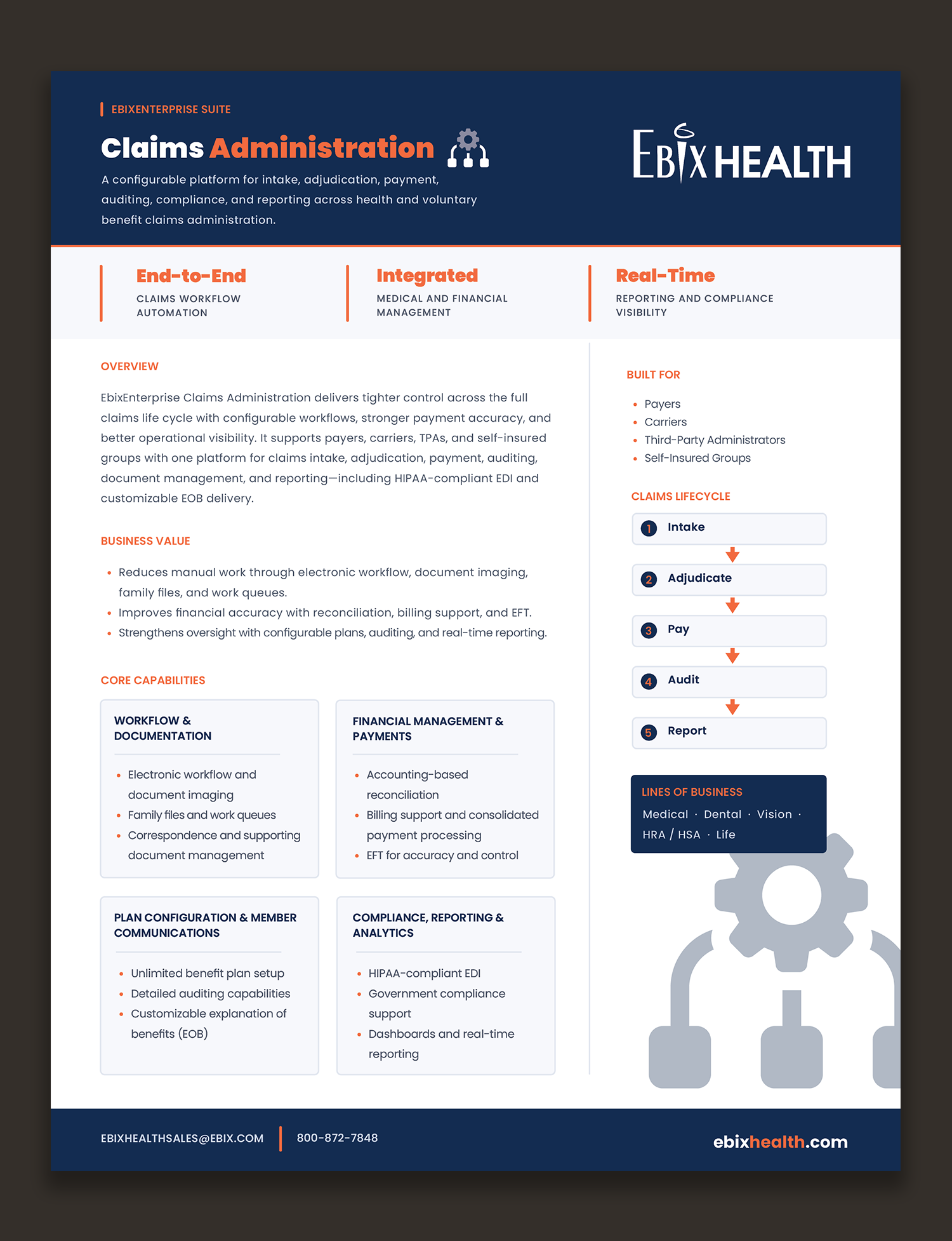 Claims Administration product brochure
